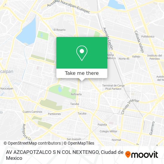 AV  AZCAPOTZALCO S N  COL  NEXTENGO map