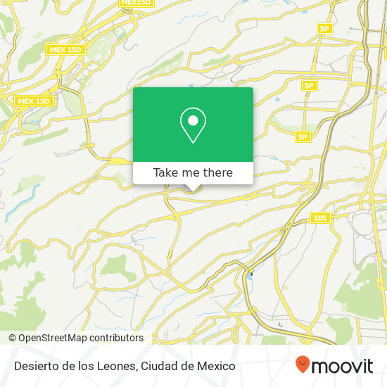 Desierto de los Leones map