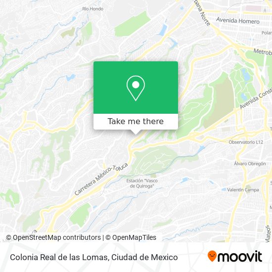 Colonia Real de las Lomas map