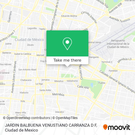 JARDIN BALBUENA  VENUSTIANO CARRANZA  D F map