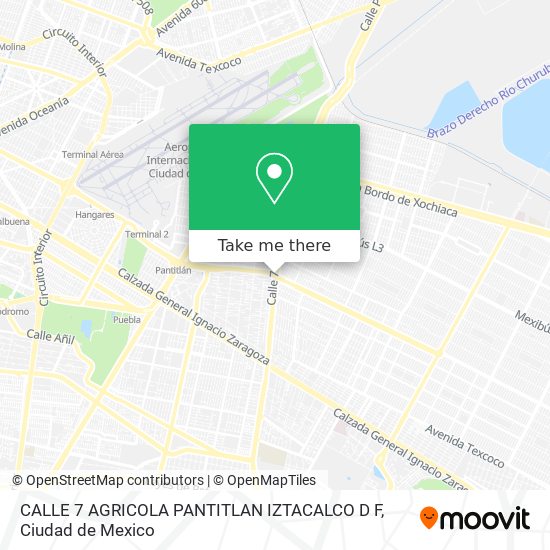 Mapa de CALLE 7  AGRICOLA PANTITLAN  IZTACALCO  D F