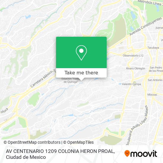 AV  CENTENARIO 1209  COLONIA HERON PROAL map