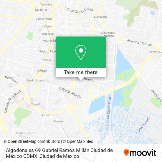 Algodonales 69  Gabriel Ramos Millán  Ciudad de México  CDMX map