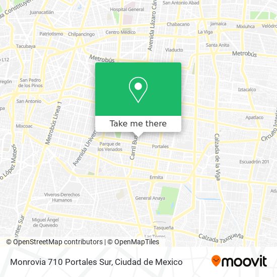 Monrovia 710  Portales Sur map