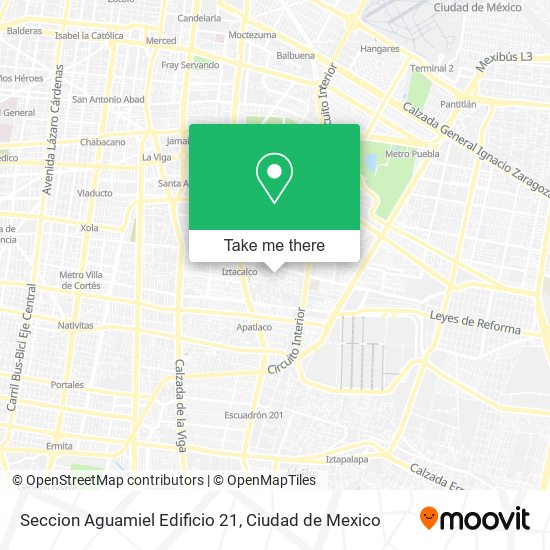 Seccion Aguamiel Edificio 21 map