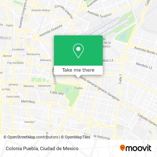 Colonia Puebla map