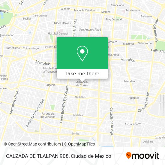 CALZADA DE TLALPAN   908 map