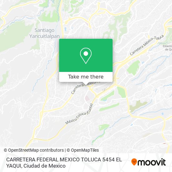Mapa de CARRETERA FEDERAL MEXICO TOLUCA 5454   EL YAQUI