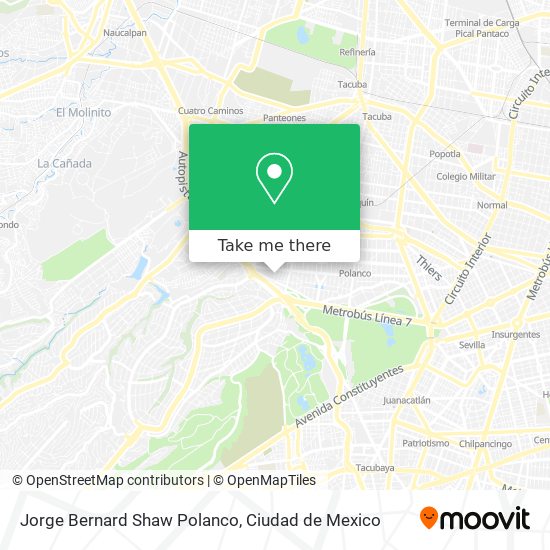 Mapa de Jorge Bernard Shaw  Polanco