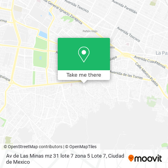 Av  de Las Minas mz 31 lote 7 zona 5  Lote 7 map