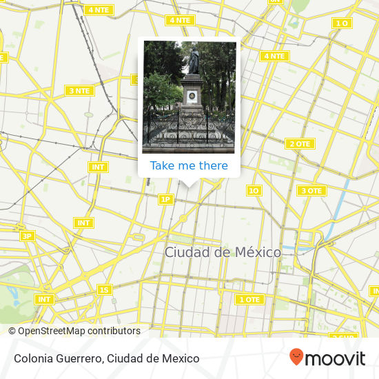 Colonia Guerrero map