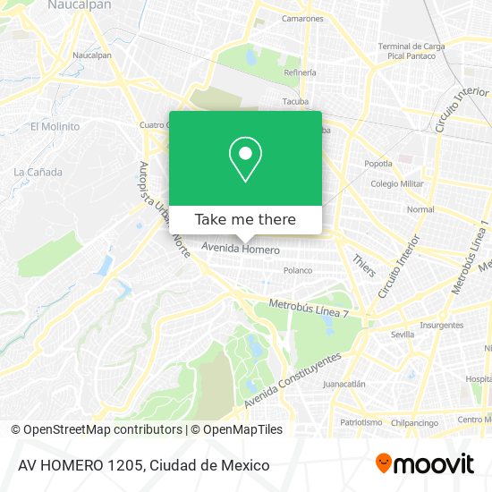 AV  HOMERO 1205 map