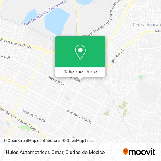 Hules Automotrices Omar map