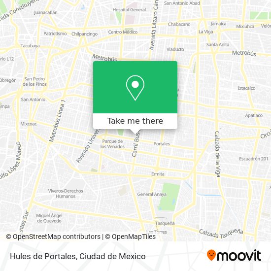 Hules de Portales map