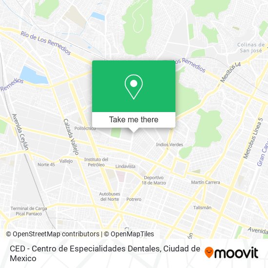 Mapa de CED - Centro de Especialidades Dentales