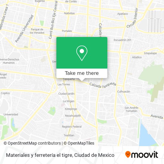 Mapa de Materiales y ferretería el tigre