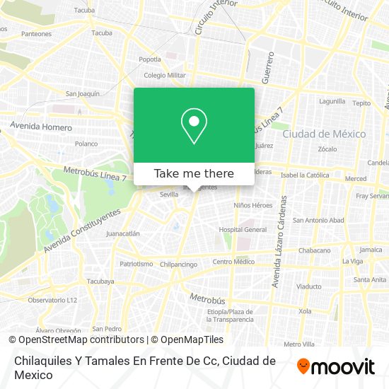 Chilaquiles Y Tamales En Frente De Cc map