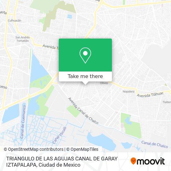 TRIANGULO DE LAS AGUJAS  CANAL DE GARAY  IZTAPALAPA map