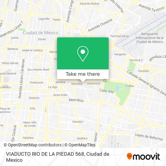 VIADUCTO RIO DE LA PIEDAD  568 map