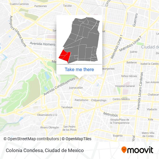 Mapa de Colonia Condesa