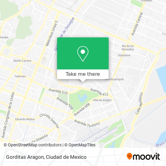 Gorditas Aragon map