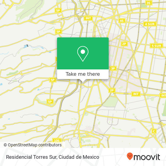 Mapa de Residencial Torres Sur