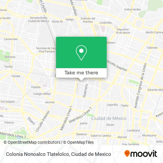 Colonia Nonoalco Tlatelolco map