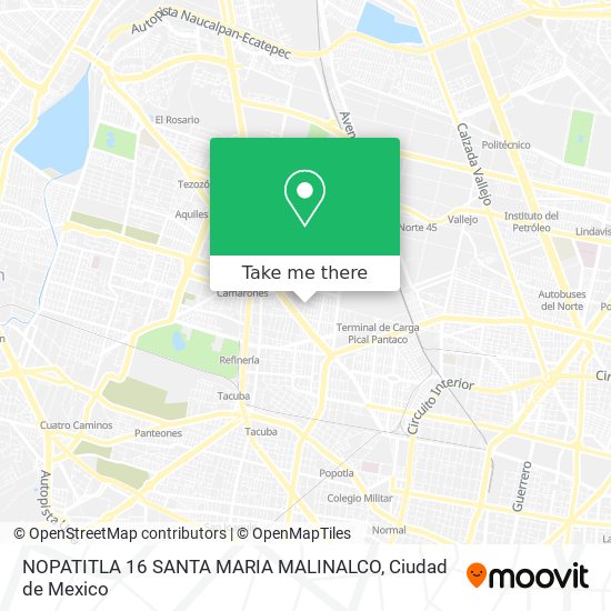 Mapa de NOPATITLA 16 SANTA MARIA MALINALCO