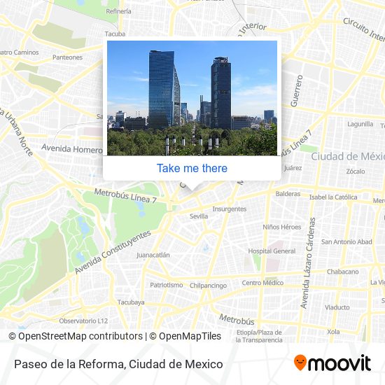 Paseo de la Reforma map