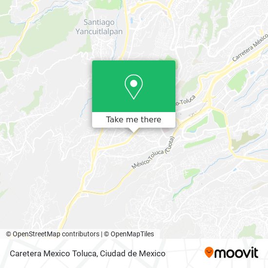 Caretera Mexico Toluca map