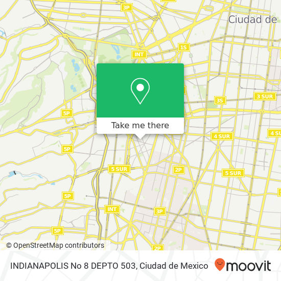 INDIANAPOLIS No  8  DEPTO  503 map