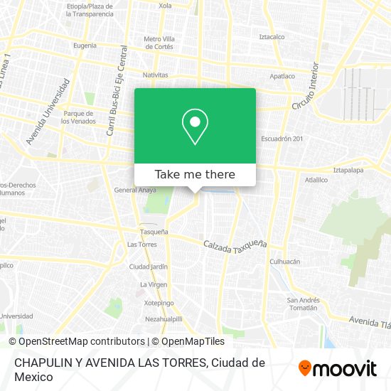CHAPULIN  Y AVENIDA LAS TORRES map