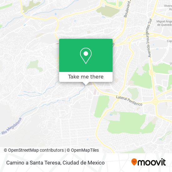 Camino a Santa Teresa map
