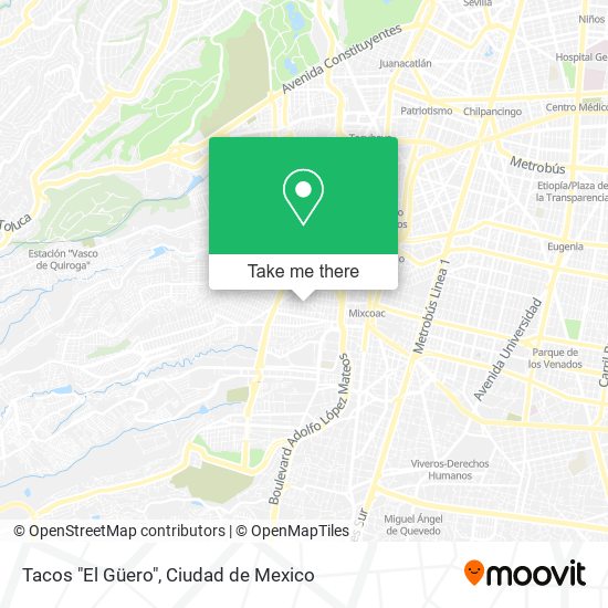 Tacos "El Güero" map