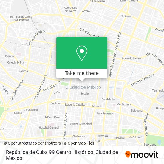 República de Cuba 99  Centro Histórico map