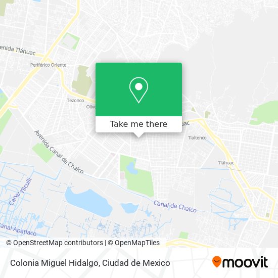 Colonia Miguel Hidalgo map