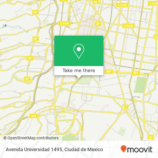 Avenida Universidad 1495 map