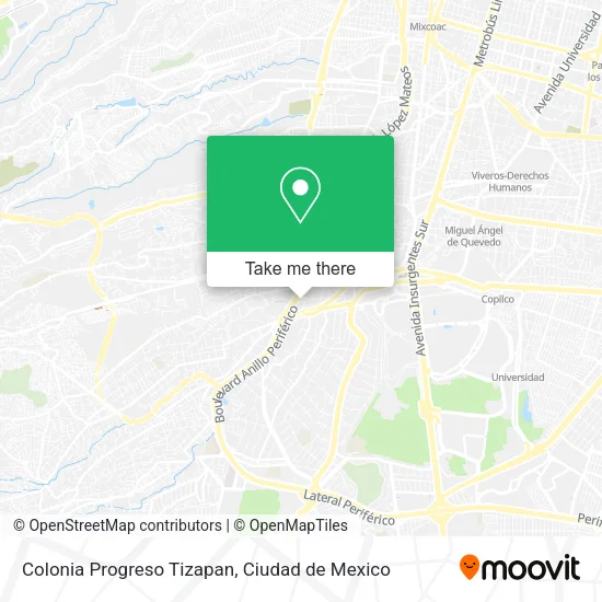 Mapa de Colonia Progreso Tizapan