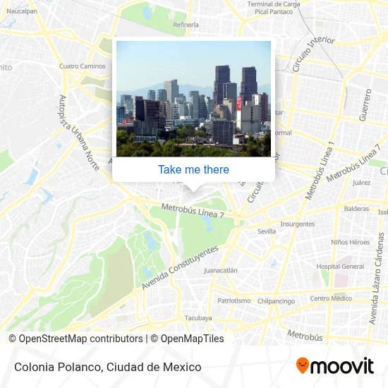 Colonia Polanco map