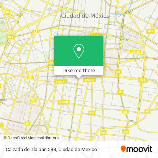 Calzada de Tlalpan 598 map