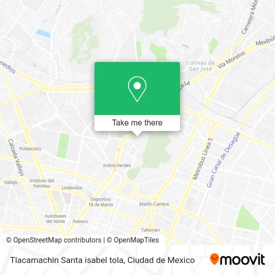 Tlacamachin   Santa isabel tola map