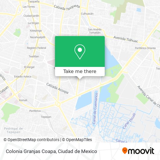 Mapa de Colonia Granjas Coapa