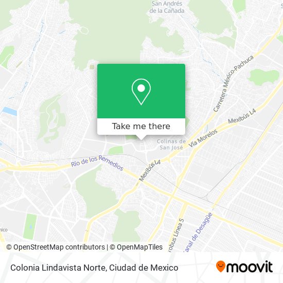Colonia Lindavista Norte map