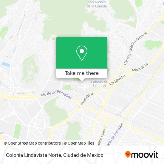 Mapa de Colonia Lindavista Norte