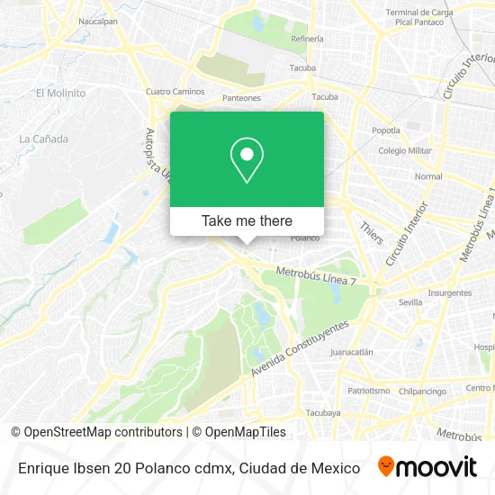 Enrique Ibsen 20  Polanco  cdmx map