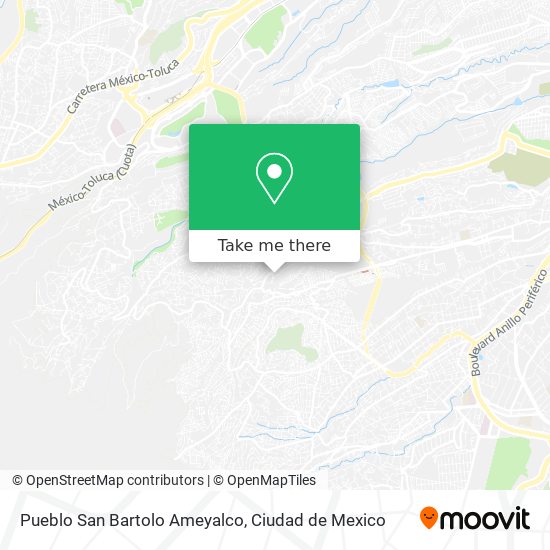 Mapa de Pueblo San Bartolo Ameyalco