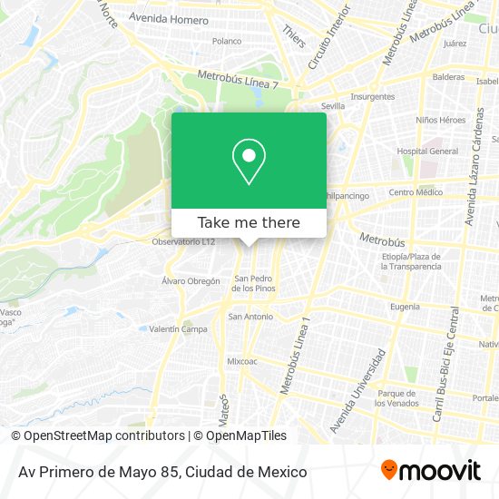 Av  Primero de Mayo 85 map