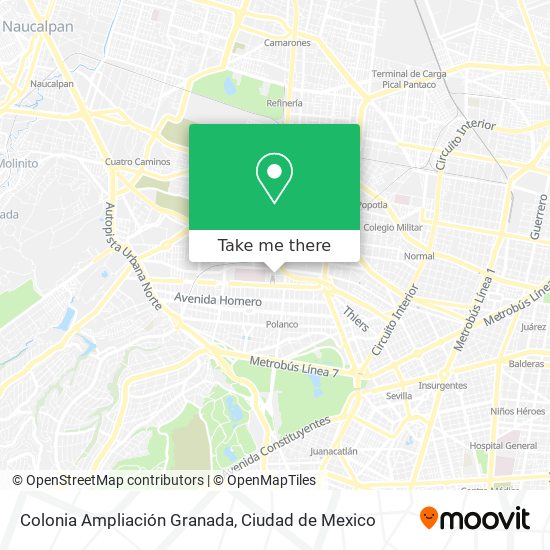 Colonia Ampliación Granada map