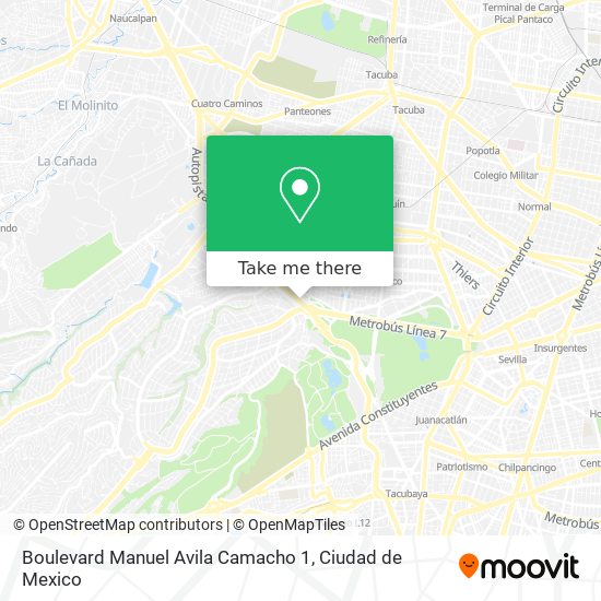 Boulevard Manuel Avila Camacho  1 map