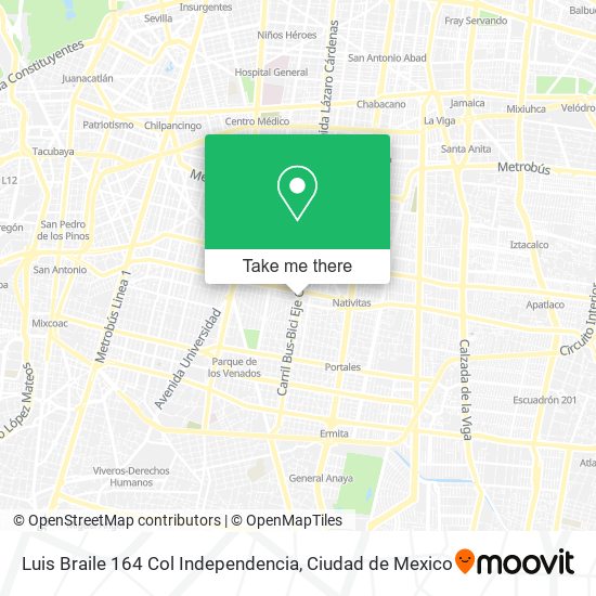 Luis Braile 164  Col  Independencia map